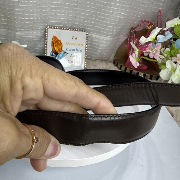 (H) GUCCI Vintage Reversible Leather Belt Brown/Black \